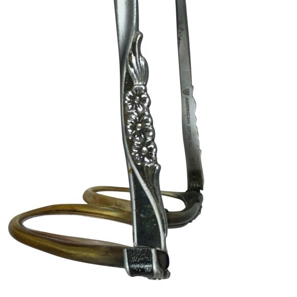 American Optical VTG 60’s Aluminum Frame Floral Cats Eye Glasses 5 1/4 - Picture 6 of 16